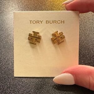 Tory Burch Gold Logo Studs